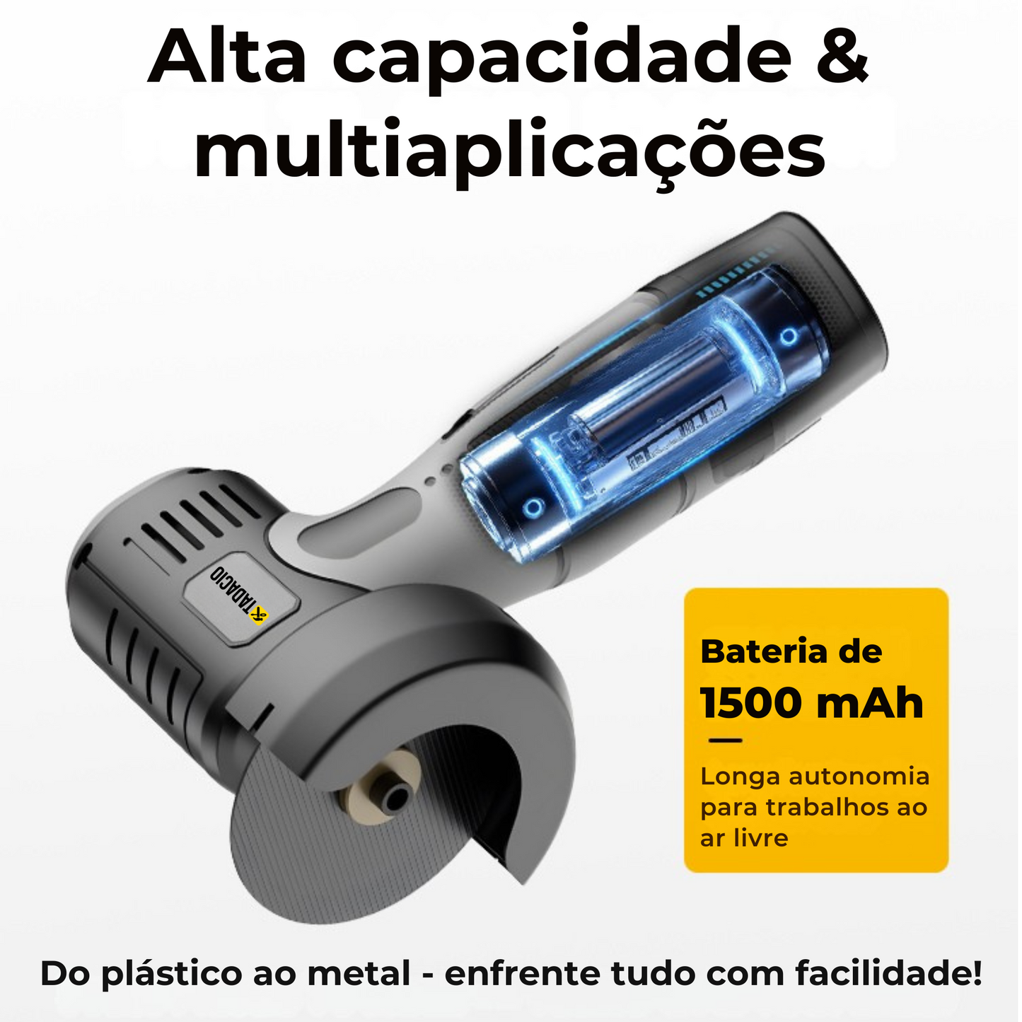 Tadacio™ Mini Rebarbadora Sem Fios – Promoção