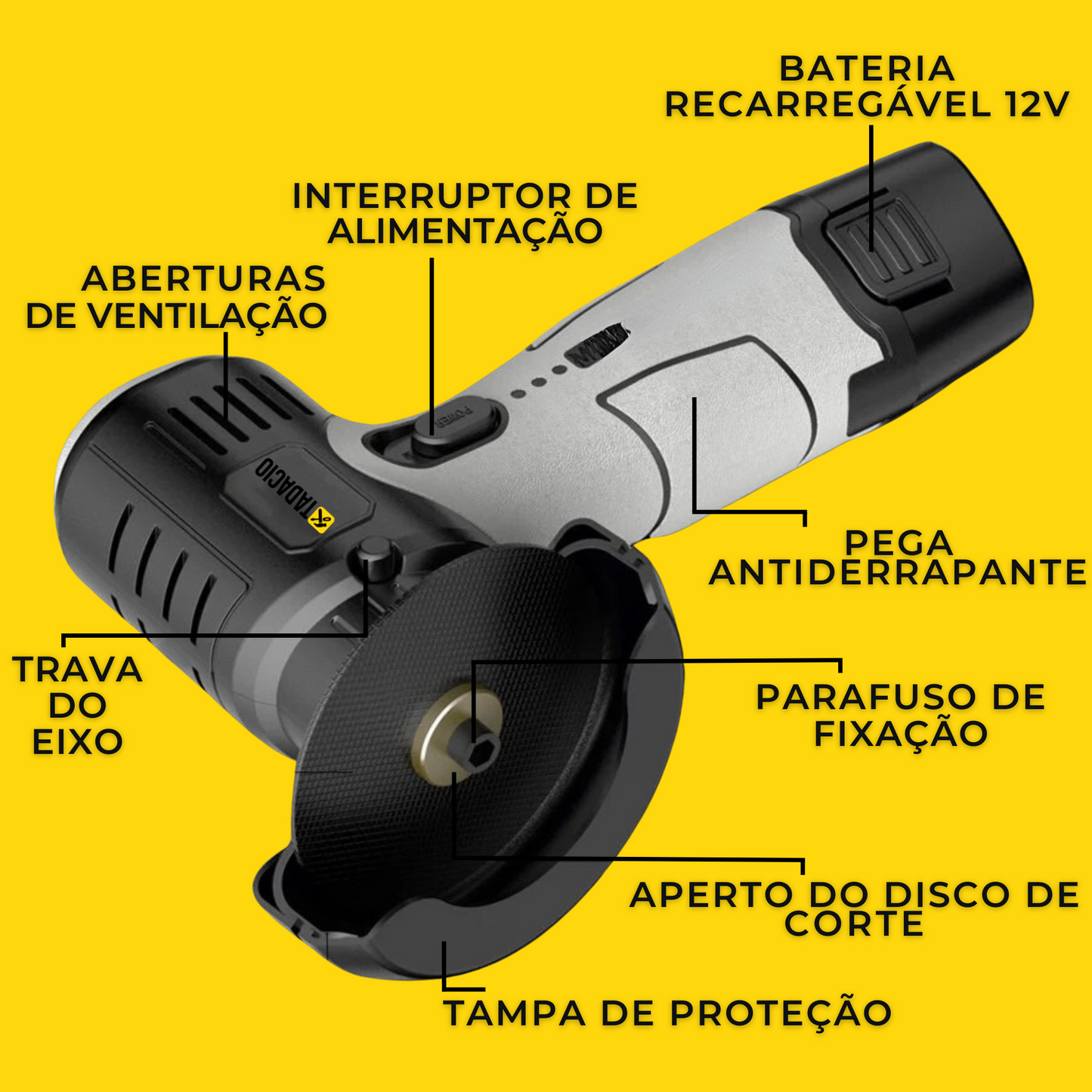 Mini Rebarbadora Tadacio™ sem fios Multifuncional